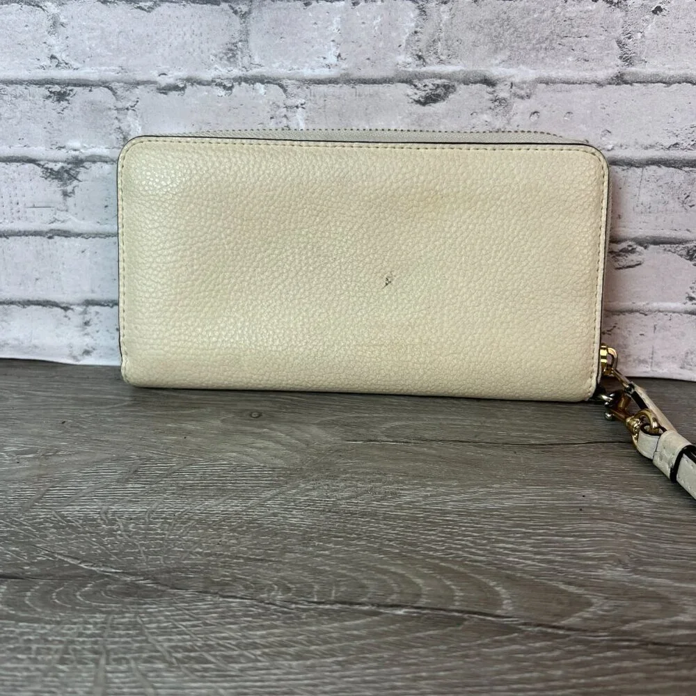COACH Round Zip Wallet Leather F76517 Accordion Zip Around Wallet - Picture 2 of 9